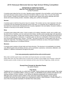 2016 Holocaust Memorial Service High School Writing Competition