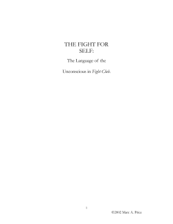 the fight for self - ChuckPalahniuk.net
