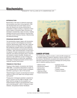 Biochemistry - Eastern Connecticut State University