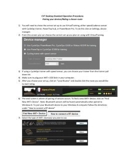 CVT Desktop Standard Operation Procedures Pairing