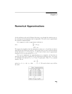 Numerical Approximations