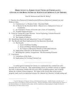 OBJECTIVIST VS. SUBJECTIVIST VIEWS OF