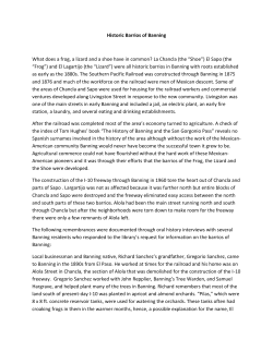 Historic Barrios of Banning