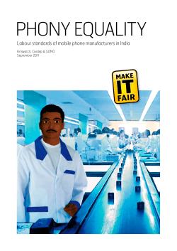 Phony Equality: Labour standards of mobile phone manufacturers in