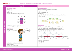 Abacus KS1 Methods and Strategies Overview - Pearson
