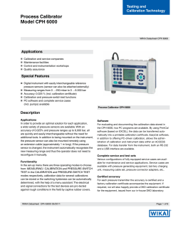 Process Calibrator Model CPH 6000