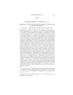 UNITED STATES v. VIRGINIA et al. certiorari to the united states