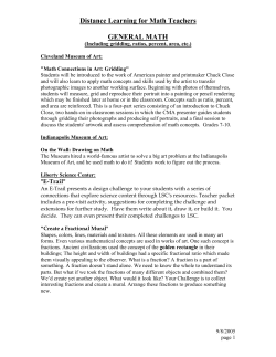 Distance Learning for Math Teachers