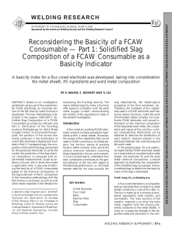 Reconsidering the Basicity of a FCAW Consumable