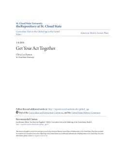 Get Your Act Together - theRepository at St. Cloud State