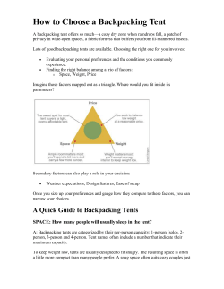 How to Choose a Backpacking Tent - hoac