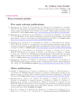 Peer-reviewed articles Five most relevant publications: Other