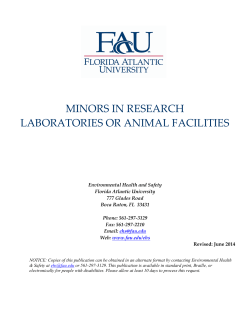 Policies and Procedures for Working with Minors in Labs