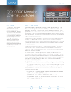 QFX10000 Modular Ethernet Switches