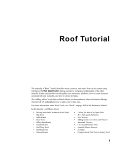 Roof Tutorial - Chief Architect
