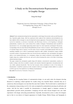 A Study on the Deconstructionist Representation in Graphic Design