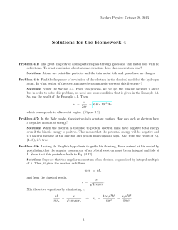 Solutions for the Homework 4