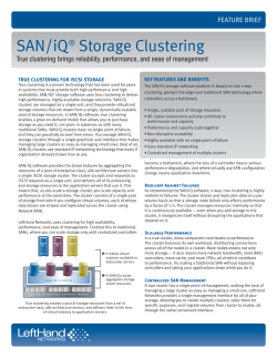 SAN/iQ&reg; Storage Clustering