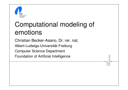 Computational modeling of emotions