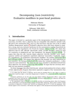 Decomposing (non-)restrictivity Evaluative modifiers in post