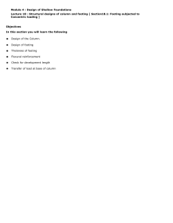 Structural designs of column and footing