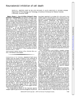 Neurosteroid inhibition of cell death
