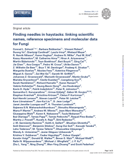 Finding needles in haystacks: linking scientific names - CBS-Knaw