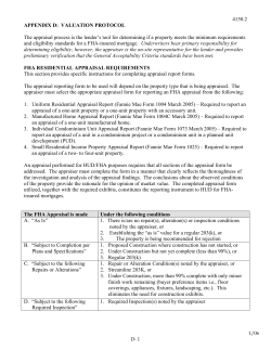 appendix d: valuation protocol