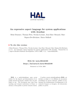 An expressive aspect language for system applications with Arachne