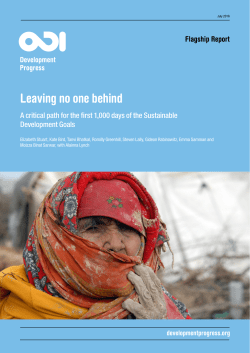 Leaving no one behind - Overseas Development Institute