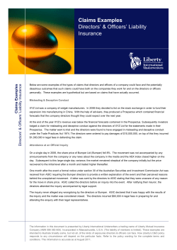 Claims Examples - LIU Asia Pacific