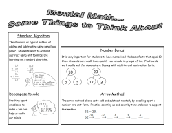 Standard Algorithm Decompose to Add Number Bonds Arrow Method