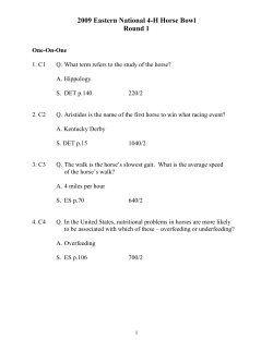 2004 EASTERN NATIONAL 4-H HORSE BOWL