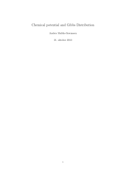 Chemical potential and Gibbs Distribution