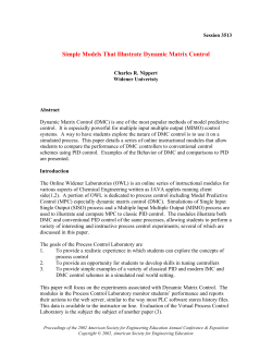 Simple Models That Illustrate Dynamic Matrix Control