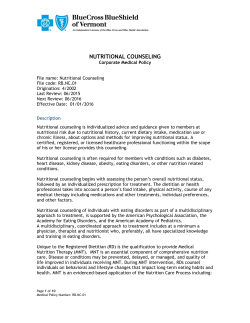 nutritional counseling