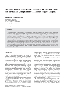 Mapping Wildfire Burn Severity in Southern California Forests and