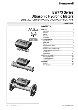 Honeywell EW773 (type 775) Ultrasonic Hydronic Meters DN15