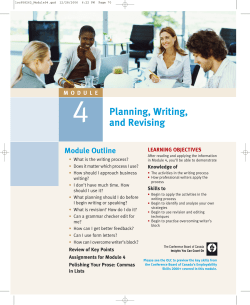 4 Planning, Writing, and Revising