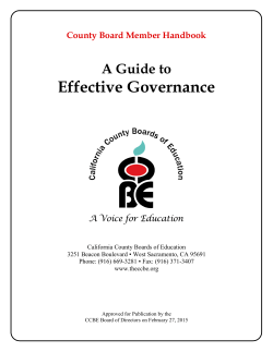 CCBE County Board Governance Handbook