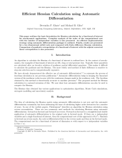 Efficient Hessian Calculation using Automatic Differentiation