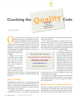 John`s "Cracking The Quality Code"