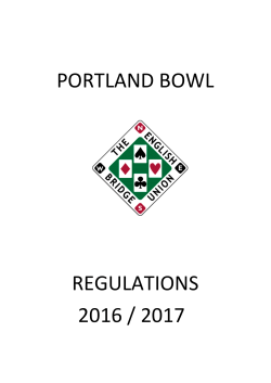 portland bowl regulations 2016 / 2017