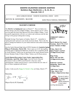 March 2017 Newsletter