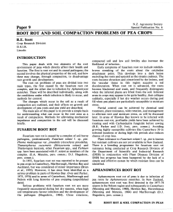 Root rot and soil compaction problems of pea crops