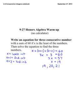2-4 Consectuive Integers.notebook