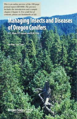Managing Insects and Diseases of Oregon Conifers (preview)