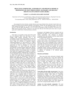 bioactive compounds, antioxidant and physico