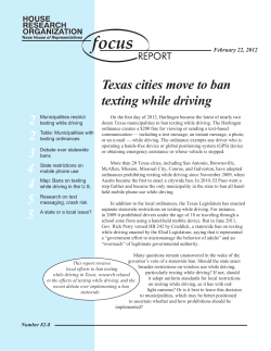 Texas cities move to ban texting while driving