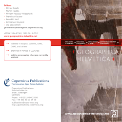 Journal flyer - Geographica Helvetica